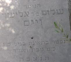 קברו של שלום ויס בהר הזיתים