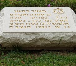 הקבר של מאיר דהאן, בבית העלמין בנחלת יצחקא
